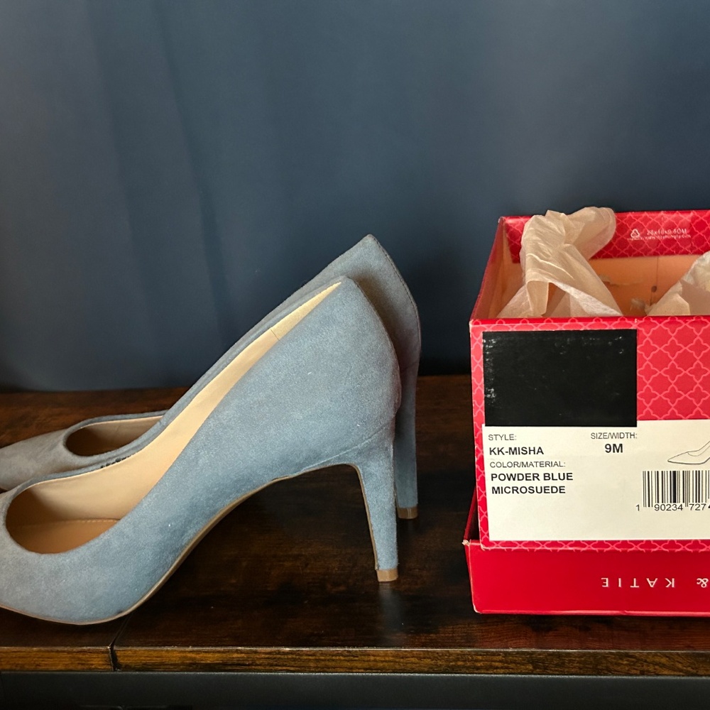 Kelly + Katie Powder Blue Misha Heels - Picture 2 of 5
